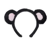 HEALEEP Diadema Femenina De Dibujos Animados Orejas De Oso Negras y Rosas, Diseño De Tela Suave, Tamaño Mediano, Accesorio Llamativo Para Fiestas y Cosplay, Adecuado Para Mujer y Niña