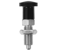 HEALEEP Émbolo de Indexación de Acero Inoxidable M10*1.5 * 6 Resorte Autoblocante, Pasador de Posicionamiento Tipo Reinicio, Perilla Resistente para Maquinaria Industrial