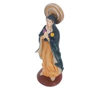 HEALEEP Estatua de Resina Virgen María Miniatura Figura Católica para Decoración de Hogar y Iglesia Adorno Pequeño de María para Mesa Festival Religioso Navideño