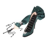 HEALEEP Expositor de Joyas Vintage 2 Piezas Verde Diseño de Maniquí, Organizador de Anillos y Collares, Soporte Vertical para Almacenamiento y Exhibición en Hogar y Tienda