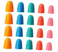 HEALEEP Fundas Protectoras para Dedos de Goma Antideslizantes y Reutilizables 20 Resistentes para Cortar en Casa, Oficina y Manualidades