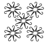 HEALEEP Ganchos Plásticos para Exhibición de Calcetines y Sombreros 500 Unidades Negras Diseño en J Aptos para Tiendas Minoristas y Fácil Montaje