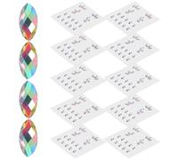 HEALEEP Gemas Corporales Adhesivas de Acrílico para Festival y Maquillaje Fancy, 10 Hojas Seguras la Epidermis con Brillo Festivo y Diseño para Ojos y Cara