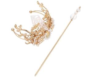 HEALEEP Horquilla Cabello Estilo Antiguo de Aleación Resistente, Tocado Chino Tradicional Hanfu Motivo de Grulla Mística, Accesorio para Mujer Adecuado para Cosplay y Uso Diario