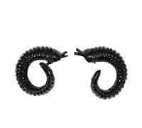 HEALEEP Horquillas Cabello Cuernos De Oveja Negros, 2 Piezas, Tamaño Mediano, Accesorio Cosplay Halloween Para Niños y Adultos, Adecuado Para Fiestas De Disfraces