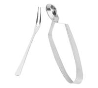 HEALEEP Juego de 2 Piezas de Acero Inoxidable para Caracoles Tenedor para Comer, Alta Resistencia y Resistencia al Calor Adecuado para Cenas