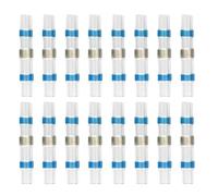 HEALEEP Kit 50 Conectores Eléctricos a Tope Termorretráctiles Azul 16-14 Awg Aislamiento para Cables Automotrices, Terminales de Soldadura y Manguitos de Sellado Resistentes Impermeables
