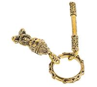 HEALEEP Llavero de Latón con Colgante de Rey Mono, Amuleto de Buena Suerte para Coche y Bolso, Gancho Retro Decorativo Multifuncional para Uso Diario, Accesorio Cultural Chino