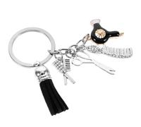 HEALEEP Llavero de Peluquero Diseño de Tijeras, Peine y Secador, Colgante Decorativo Borla para Bolso o Mochila, Accesorio Ligero y Práctico para Estilistas y Amantes del Peinado