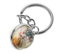 HEALEEP Llaveros de Globo Terráqueo de Cristal Transparente, Colgante Creativo para Mochila y Decoración, Accesorio Infantil Planeta Mundo para Fiesta Escolar, Llaveros