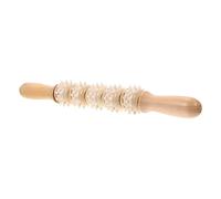 HEALEEP Masajeador Corporal de Madera 5 Bolas, Rodillo de Masaje Manual Durable, Alivio Muscular en Casa, Herramienta de Masaje Portátil para Espalda, Cuello y Piernas, Uso Terapéutico