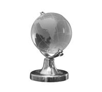 HEALEEP Mini Globo Decorativo de Cristal Transparente, Adorno de Globo Geográfico de Escritorio Pequeño para Decoración de Bodas, Detalle para Regalar en Eventos y Hogar, Modelo Delicado
