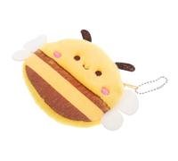 HEALEEP Mini Monedero Colgante de Abeja de Peluche Portátil Llavero y Difuso para Monedas Auriculares y Llaves Accesorio Infantil para Mochila y Bolso Regalo Práctico para Niñas