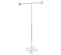 HEALEEP Mini Soporte de Fondo en Forma de T Ajustable para Fotografía, Soporte de Telón de Fondo Pequeño de Acero Inoxidable para Estudio Fotográfico, Accesorio Ligero para Bodegones