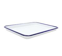 HEALEEP Molde para Hornear Esmaltado Rectangular 27X19 CM Resistente al Desgaste para Pizzas, Panes y Tartas, para Cocina Diaria