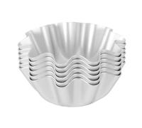 HEALEEP Moldes para Tartaletas de Huevo 6 Piezas de Aleación de Aluminio Antiadherentes Resistentes al Calor para Hornear Cupcakes y Postres en Hogar y Cocina