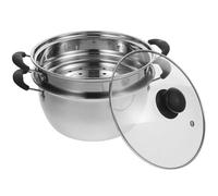 HEALEEP Olla de Vapor Inoxidable de Gran Capacidad 1 Capa para Sopa y Leche Utensilios de Cocina Resistente al Compatible Cocina de Inducción para Cocción