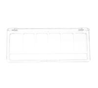 HEALEEP Paleta Vacía para Maquillaje 6 Compartimentos, Caja Transparente de Plástico para Sombras de Ojos, Correctores y Rubor, Organizador Portátil Adecuado para Viaje y Retoques Diarios