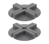 HEALEEP Patas Antideslizantes de Silicona para Tabla de Cortar, 8 Unidades, Color Gris, Almohadillas Amortiguadoras Antivibración, Soporte Estable para Madera, Plástico y Vidrio,