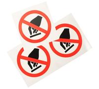 HEALEEP Pegatinas de Advertencia de No Tocar 3 Piezas Ø100 Mm Adhesivas Autoadherentes Señal de Seguridad para Maquinaria Industrial Uso en Fábricas y Obras