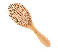 HEALEEP Peine de Bambú Redondo Cojín de Aire para Cuidado del Cabello y Masaje que Acelera la Circulación para Uso Diario Antiestático y Duradero