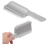 HEALEEP Peine de Peluquería Profesional para Hombre, Peine de Corte Borde Curvo, Herramienta de Posicionamiento para Peinar y Cortar Cabello, Abs Resistente, Color Gris, Uso en Salón