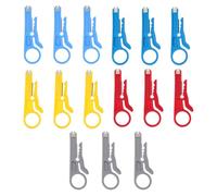 HEALEEP Pelacables Multifuncional 15 Piezas, Kit de Decapado y Cortador de Cables para Telefonía y Red, Hojas de Acero Ajustables, Herramientas Manuales para Electricista, Color Aleatorio