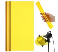 HEALEEP Película Difusora de Luz Color Amarilla 30x200 Cm para Iluminación Led, Filtro Gel para Fotografía y Video, Corrección de Color para Lámparas y Focos, Película Fotográfica