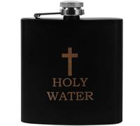 HEALEEP Petaca de Acero Inoxidable con Cruz para Whisky Botella Portátil para Camping al Aire Frasco de Vino Cristiano para Hombres Resistente y Compacta unidad Color Color