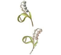 HEALEEP Pinzas de Garra para Cabello Grueso 2 Piezas Diseño de Flor de Tulipán, Aleación Duradera en Colores Rosa y Azul Claro, Accesorio Estético para Uso Diario en Escuela, Trabajo