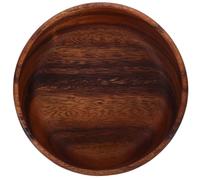 HEALEEP Plato de Aperitivos de Madera Maciza, Bandeja Decorativa Redonda 16x16x4.5 Cm, Cuenco para Servir Frutas y Snacks, Adecuado para Escritorio y Uso Infantil Reutilizable