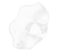 HEALEEP Plato Ondulado Transparente de Vidrio para Aromaterapia, Diámetro 85 Mm, Soporte para Aceites Esenciales y Quemador de Cera, Accesorio para Lámparas de Fragancia Hogar