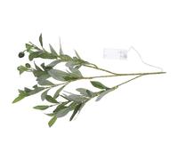 HEALEEP Ramas de Olivo Artificiales con Luz Led, 45 Cm, 6 Ramas con 4 Frutos, Luz Nocturna Decorativa para Interior, Tallos de Vegetación Artificial para Jarrón y Decoración del Hogar