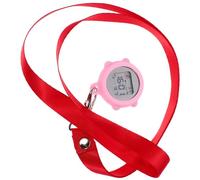 HEALEEP Reloj de Bolsillo Médico Digital con Clip y Correa Roja para Enfermeras y Doctores Resistente y Portátil con Calendario y Luz Nocturna para Estudiantes y Profesionales