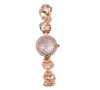 HEALEEP Reloj de Pulsera Digital para Mujer con Correa de Cadena y Cristales de Cuarzo Rosa Dorado Decoración de Mano con Brillantes Preciso y Elegante para Uso Diario