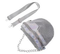 HEALEEP Riñonera para Mujer Bolsa de Cintura Elegante y Moderna para y Almacenamiento y Práctico Color Plateado
