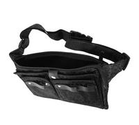 HEALEEP Riñonera para Tijeras de Peluquería de Lona Multifuncional, Cinturón Ajustable, Gran Capacidad para Herramientas de Corte, Color Negro Estampado de Leopardo, Bolsa Profesional