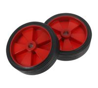 HEALEEP Ruedas Giratorias para Compresor de Aire 2 Piezas de 5 Pulgadas Rueda Roja Resistente al Desgaste Piezas de Movimiento Estable y Repuestos Industriales para Movilidad Silenciosa