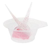 HEALEEP Set de Pincel y Cuenco para Teñir Cabello, Cuenco Escala y Cerdas Flexibles, para Técnicas de Mechas y Decoloración en Salones Casa