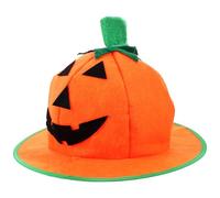 HEALEEP Sombrero de Calabaza para Halloween Alambre, Tela Flexible y Color Naranja, Accesorio de Disfraz y Decoración para Fiesta de Cosplay, Adecuado Eventos Temáticos