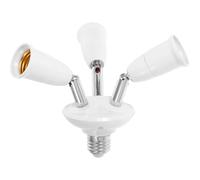 HEALEEP Soporte Extensor del Portalámparas E27 Triple Salida, Material Pbt y Metal Resistente al Calor hasta 160°C, Ajuste para Iluminación en Espacios Domésticos y Profesionales