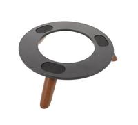 HEALEEP Soporte para Altavoz de Madera Maciza Bandeja Ajustable, Patas Color Nogal, Base Estable para Escritorio en Oficina y Estudios, Soporte de Audio para Configuración de Juegos