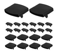 HEALEEP Soportes para Listones de Cama de Repuesto Negros, 12 Dobles 24 Simples, Conectores Plásticos para Fijación Firme y Reparación de Marcos de Madera y Sofás, Piezas Compatibles
