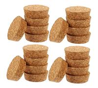 HEALEEP Tapones De Corcho Cónicos para Botellas, 53x48x16 Mm, Madera Natural, Herméticos, para Vino y Manualidades, 20 Unidades, Uso Hogar y Restaurante