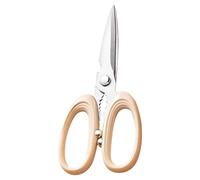 HEALEEP Tijeras de Cocina Multifuncionales de Acero Inoxidable, 1 Pieza Color Beige, para Cortar Carne, Huesos y Espinas, Tijeras Domésticas Ergonómicas Antideslizantes, Uso en Hogar