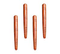 HEALEEP Varillas de Masaje de Madera para Acupuntura 4 Piezas, Pluma de Acupresión Marrón, Palo de Masaje Portátil para Rostro, Cuello, Hombros y Pies, Herramienta de Bienestar