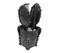 Healeved 1 Juego conjunto de peine escobilla rozalen cosmética peine del cuero cabelludo masajeador de cuero cabelludo de peluquería s cepillo de pelo el plastico Black