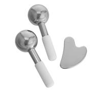 Healeved 1 juego de placa raspadora facial refrescante con forma de globo - Herramienta de masaje Gua Sha para el cuerpo - Rodillo frío reafirmante para mujeres, ideal para spa en casa o para la