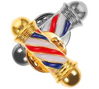 Healeved 1 Juego Pins De Solapa Estilistas Joyería De Diseño De Peluquería Insignia De Decoración Pequeño Broches De Barbería Esmalte Aleación De Chapado 2 Piezas