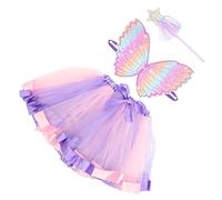 Healeved 1 Juego varita encantadora fiesta trajes de cosplay disfraces para niñas alas de hadas disfraz disfraz para niña las niñas se visten disfraces Paño Violet